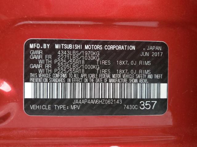 Photo 10 from auction – 2017 MITSUBISHI OUTLANDER with VIN JA4AP4AW6HZ062143