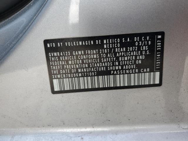 Photo 10 from auction – 2019 VOLKSWAGEN JETTA S with VIN 3VWCB7BU9KM171097