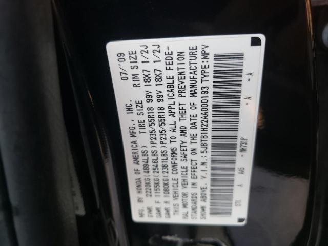 Photo 10 from auction – 2010 ACURA RDX with VIN 5J8TB1H22AA000193