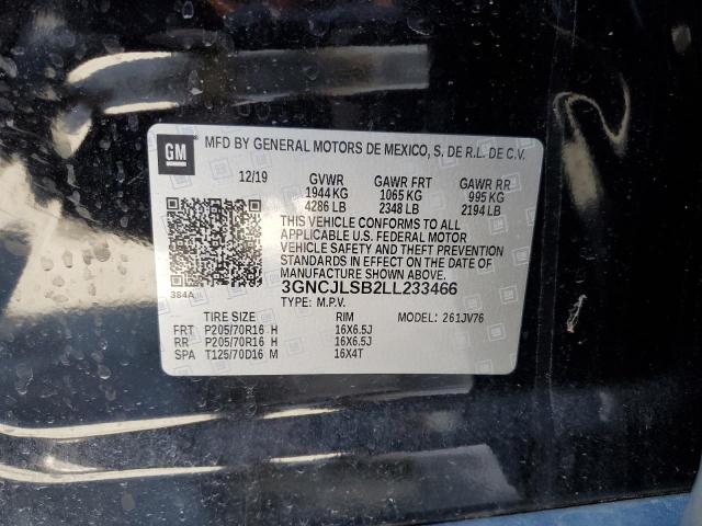 Photo 10 from auction – 2020 CHEVROLET TRAX 1LT with VIN 3GNCJLSB2LL233466