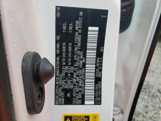 Photo 10 from auction – 2018 TOYOTA HIGHLANDER with VIN 5TDZZRFH7JS275068