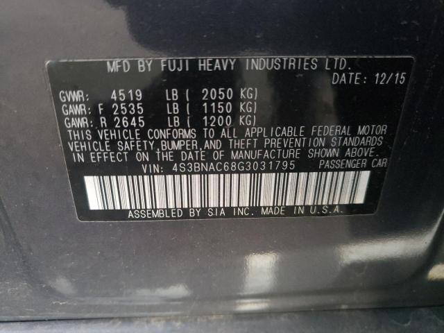 Photo 10 from auction – 2016 SUBARU LEGACY 2.5 with VIN 4S3BNAC68G3031795