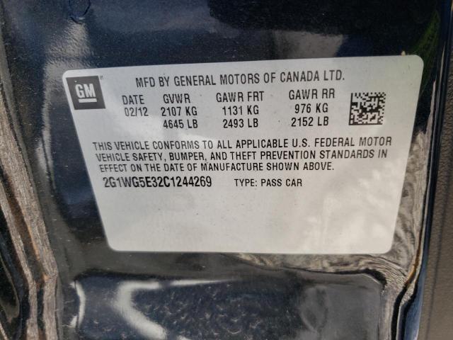 Photo 10 from auction – 2012 CHEVROLET IMPALA LT with VIN 2G1WG5E32C1244269