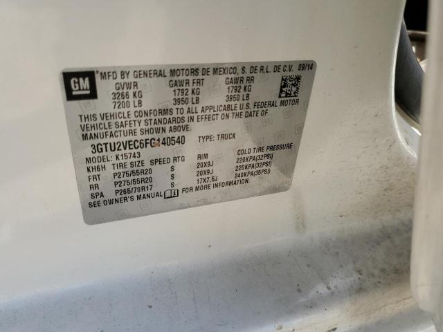 Photo 10 from auction – 2015 GMC SIERRA K15 with VIN 3GTU2VEC6FG140540
