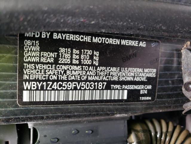 Photo 10 from auction – 2015 BMW I3 REX with VIN WBY1Z4C59FV503187