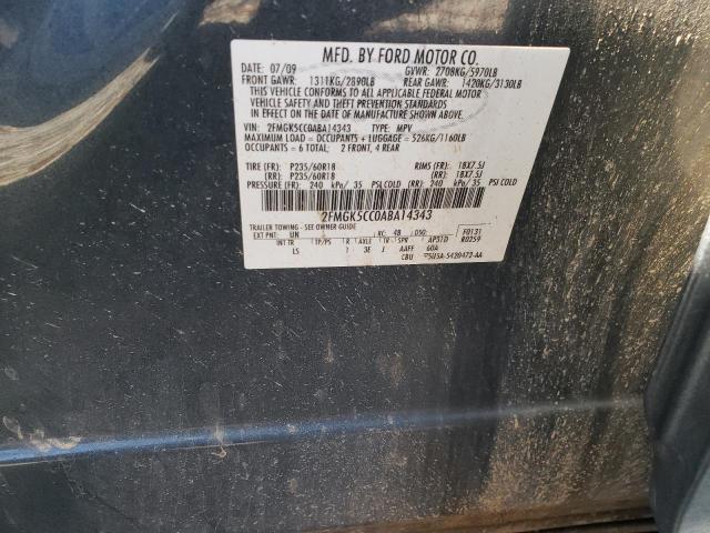 Photo 10 from auction – 2010 FORD FLEX SEL with VIN 2FMGK5CC0ABA14343