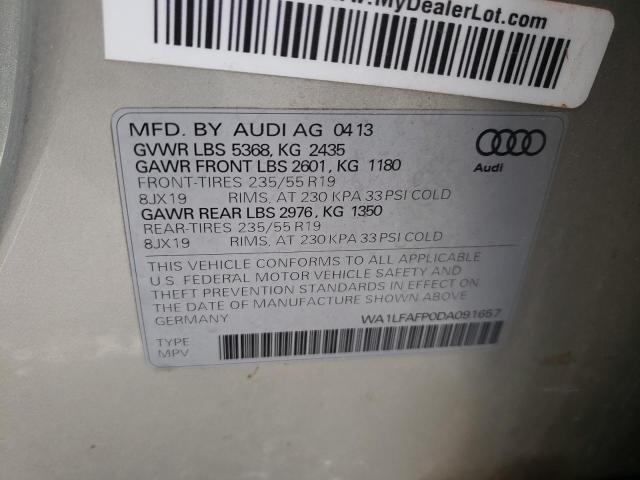Photo 10 from auction – 2013 AUDI Q5 PREMIUM with VIN WA1LFAFP0DA091657