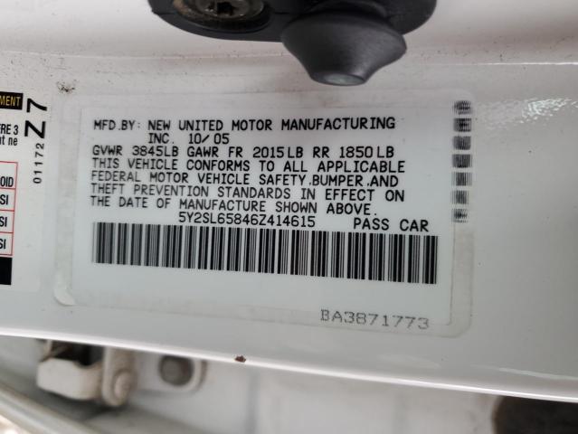 Photo 10 from auction – 2006 PONTIAC VIBE with VIN 5Y2SL65846Z414615