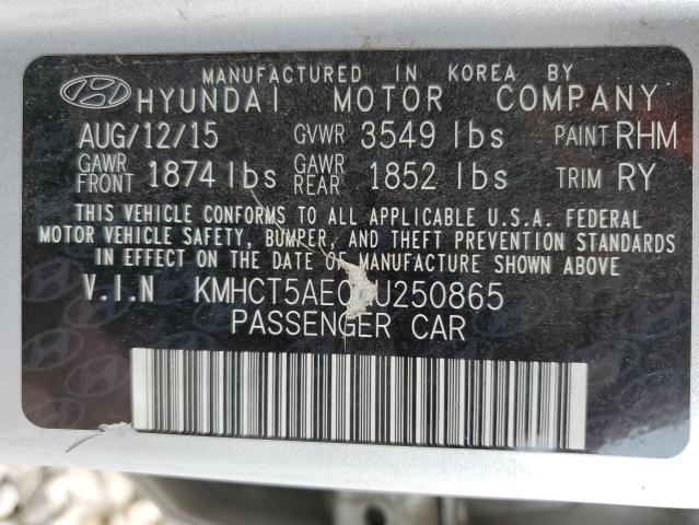 Photo 10 from auction – 2016 HYUNDAI ACCENT SE with VIN KMHCT5AE0GU250865