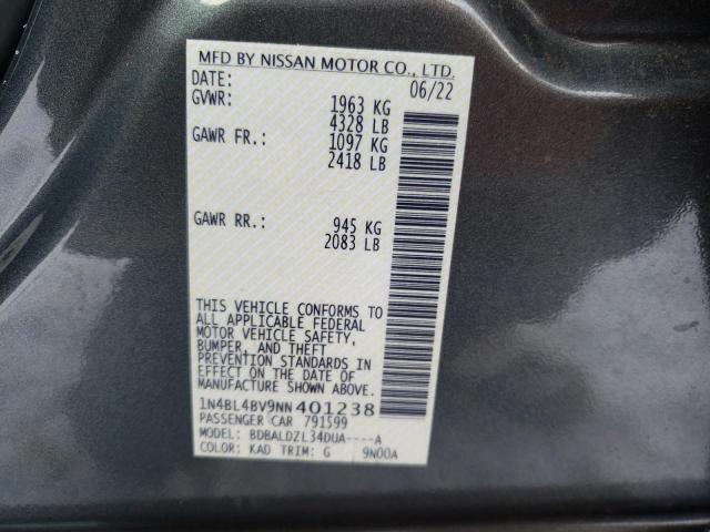 Photo 10 from auction – 2022 NISSAN ALTIMA S with VIN 1N4BL4BV9NN401238