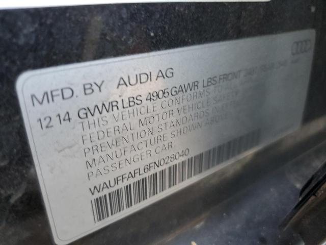 Photo 10 from auction – 2015 AUDI A4 PREMIUM with VIN WAUFFAFL6FN028040