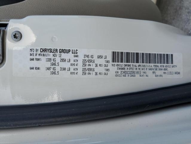 Photo 10 from auction – 2013 DODGE GRAND CARA with VIN 2C4RDGCG2DR610913
