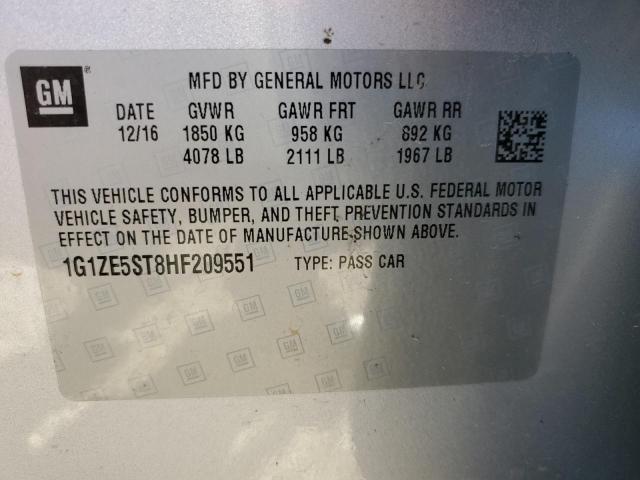Photo 10 from auction – 2017 CHEVROLET MALIBU LT with VIN 1G1ZE5ST8HF209551