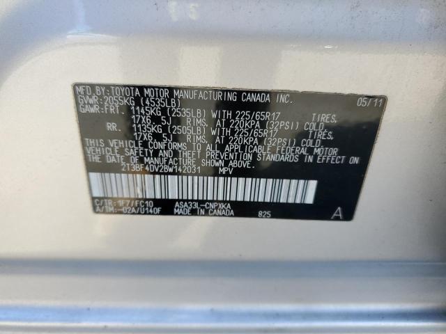 Photo 10 from auction – 2011 TOYOTA RAV4 with VIN 2T3BF4DV2BW142031
