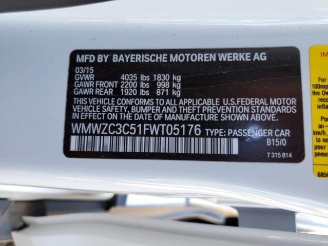 Photo 10 from auction – 2015 MINI COOPER S C with VIN WMWZC3C51FWT05176