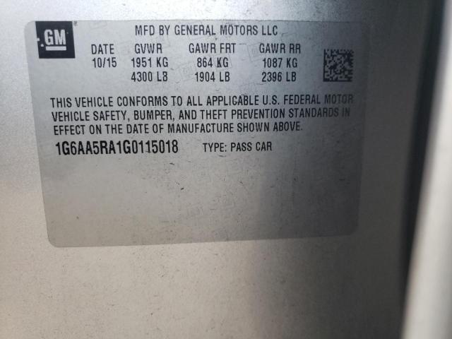 Photo 10 from auction – 2016 CADILLAC ATS with VIN 1G6AA5RA1G0115018