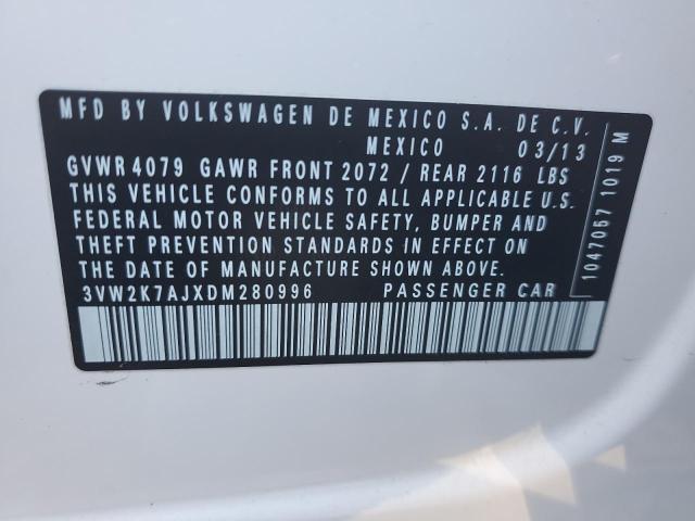 Photo 10 from auction – 2013 VOLKSWAGEN JETTA with VIN 3VW2K7AJXDM280996