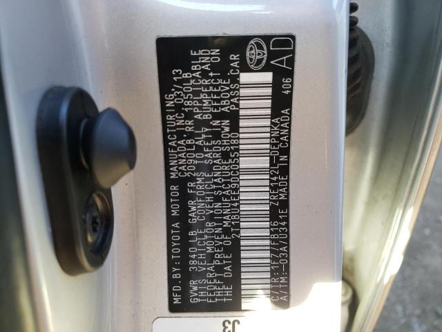 Zdjęcie 10 z aukcji – 2013 TOYOTA COROLLA BA z VIN 2T1BU4EE9DC055180