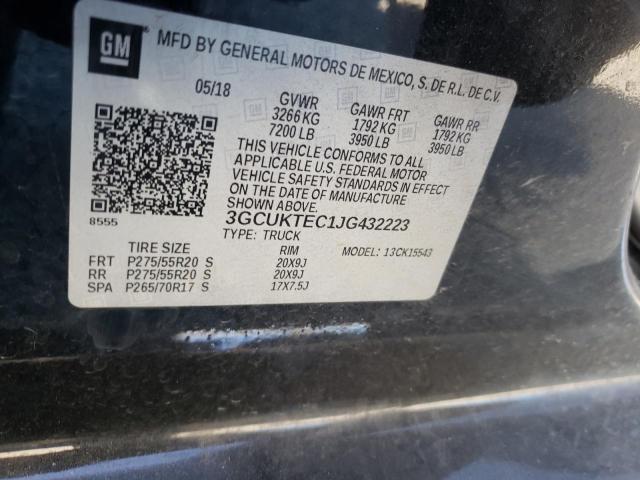 Photo 10 from auction – 2018 CHEVROLET SILVERADO with VIN 3GCUKTEC1JG432223