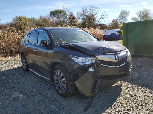 ACURA MDX TECHNO 2016 with VIN 5FRYD4H4XGB053109 - Photo from auction