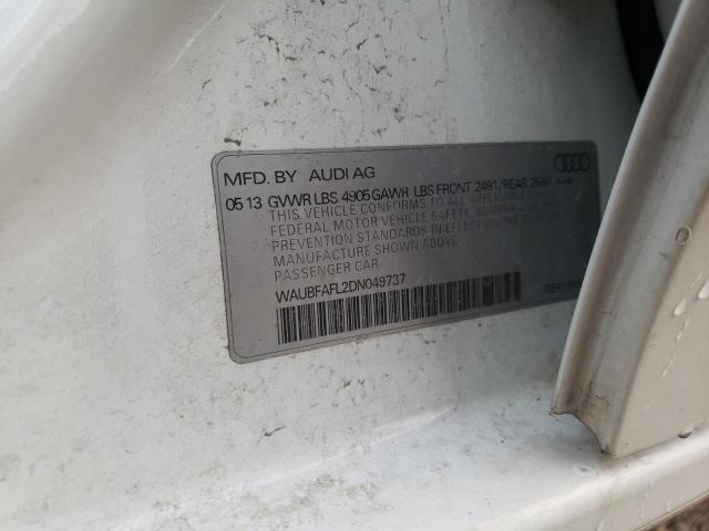 Photo 10 from auction – 2013 AUDI A4 PREMIUM with VIN WAUBFAFL2DN049737