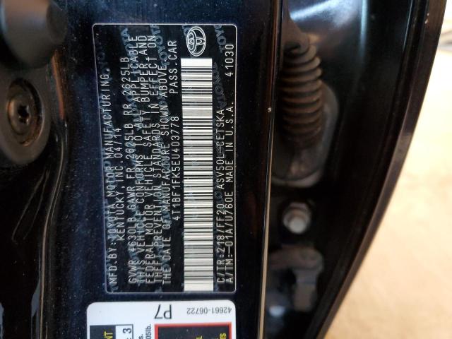 Photo 10 from auction – 2014 TOYOTA CAMRY L with VIN 4T1BF1FK5EU403778