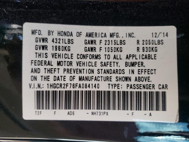 Photo 10 from auction – 2015 HONDA ACCORD EX with VIN 1HGCR2F76FA084140