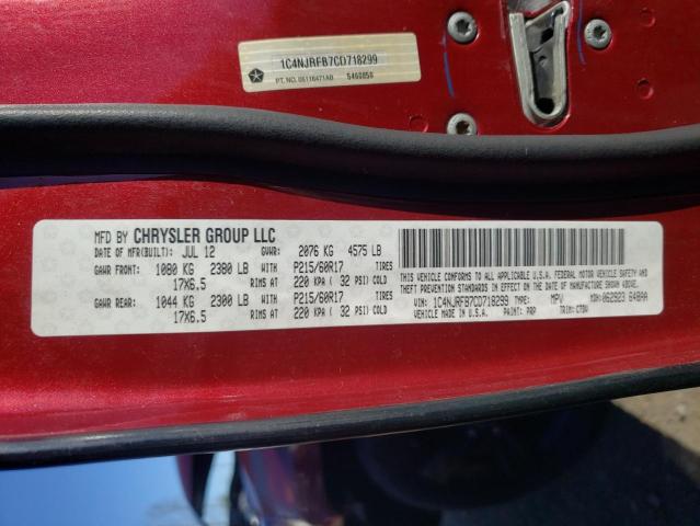 Photo 10 from auction – 2012 JEEP PATRIOT LA with VIN 1C4NJRFB7CD718299
