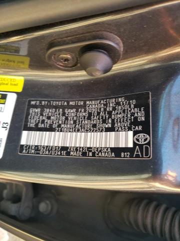 Photo 10 from auction – 2010 TOYOTA COROLLA BA with VIN 2T1BU4EE3AC522573