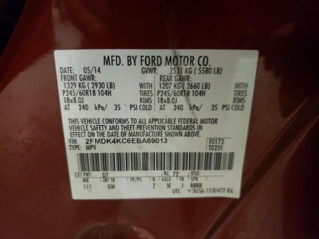 Photo 10 from auction – 2014 FORD EDGE LIMIT with VIN 2FMDK4KC6EBA69013
