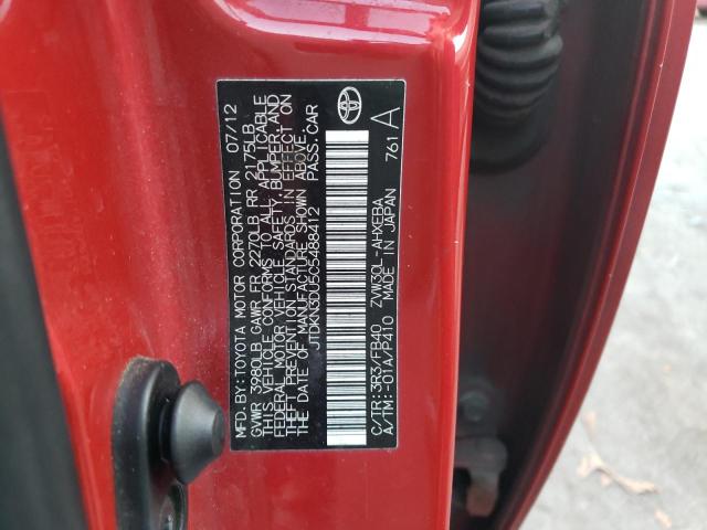Photo 10 from auction – 2012 TOYOTA PRIUS with VIN JTDKN3DU5C5488412