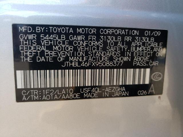 Photo 10 from auction – 2009 LEXUS LS 460 with VIN JTHBL46FX95088377