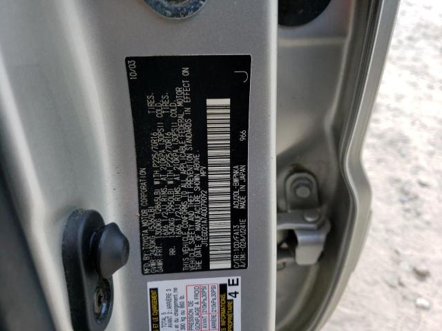 Photo 10 from auction – 2004 TOYOTA HIGHLANDER with VIN JTEGD21A740079092