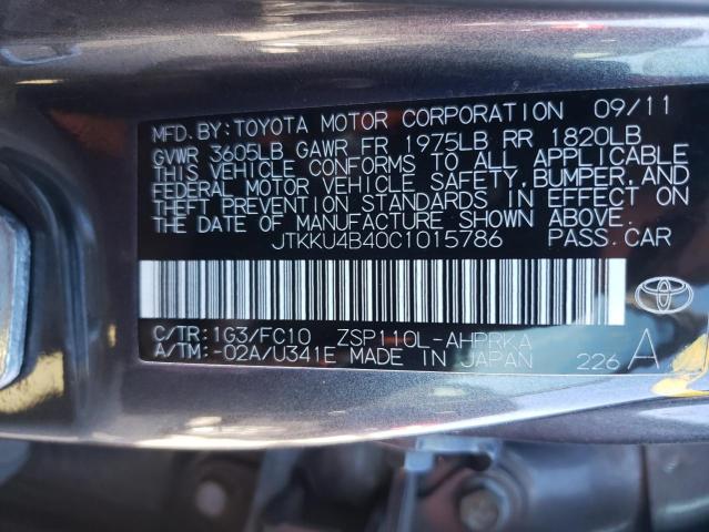 Photo 10 from auction – 2012 TOYOTA SCION XD with VIN JTKKU4B40C1015786