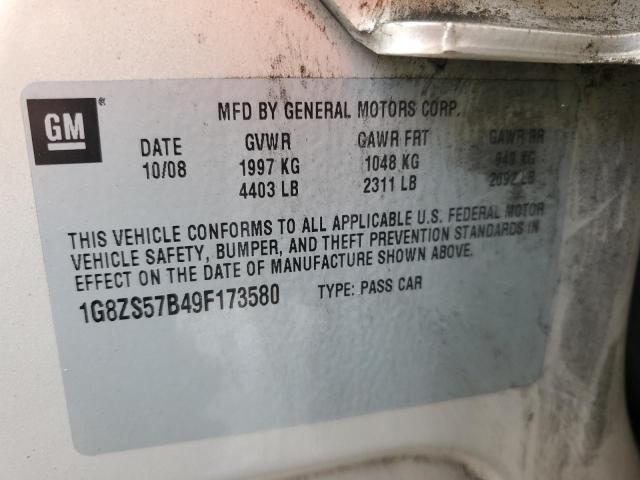 Photo 10 from auction – 2009 SATURN AURA XE with VIN 1G8ZS57B49F173580