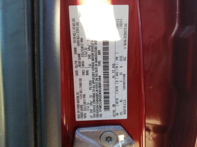 Photo 10 from auction – 2019 FORD ESCAPE SE with VIN 1FMCU9GDXKUB91304