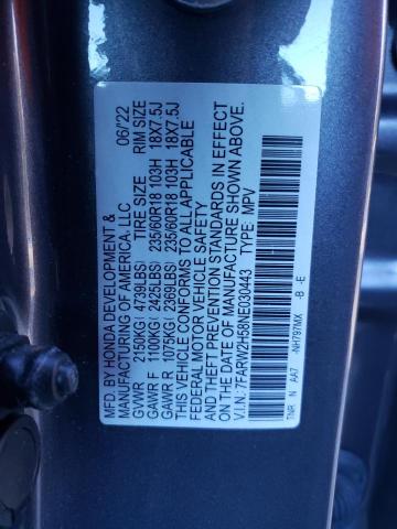 Photo 10 from auction – 2022 HONDA CR-V with VIN 7FARW2H58NE030443