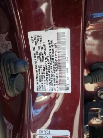 Photo 10 from auction – 2012 HONDA CR-V EXL with VIN 5J6RM3H78CL003417