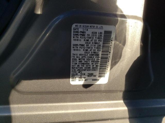 Photo 10 from auction – 2014 NISSAN ROGUE SELE with VIN JN8AS5MT4EW100921