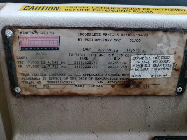 Photo 10 from auction – 2000 ITAS MOTORHOME with VIN 4UZ6XJCA9YCH28036