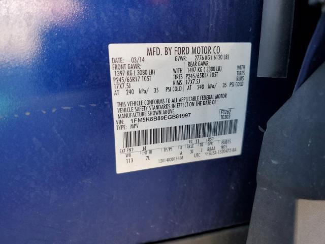 Photo 10 from auction – 2014 FORD EXPLORER with VIN 1FM5K8B89EGB81997