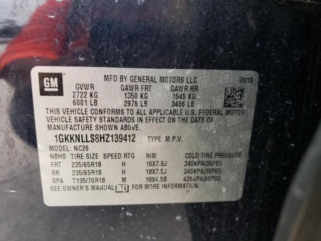 Photo 10 from auction – 2017 GMC ACADIA SLE with VIN 1GKKNLLS8HZ139412