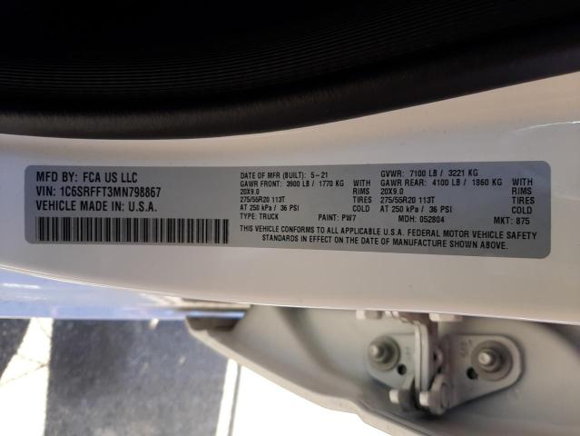 Photo 10 from auction – 2021 RAM 1500 BIG H with VIN 1C6SRFFT3MN798867