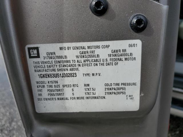 Photo 10 from auction – 2001 GMC DENALI with VIN 1GKEK63U51J302823