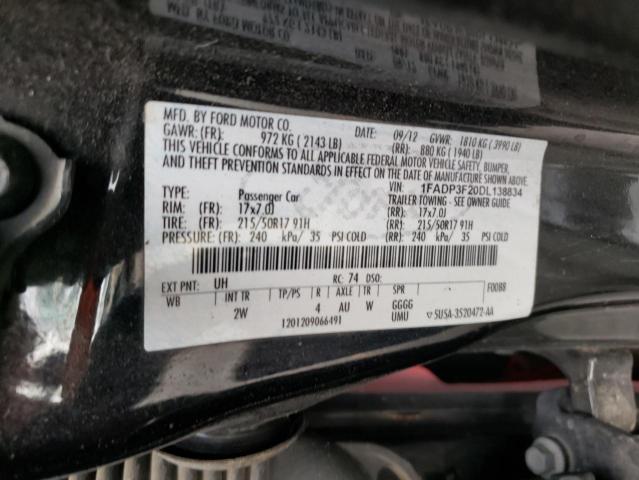 Photo 10 from auction – 2013 FORD FOCUS SE with VIN 1FADP3F20DL138834