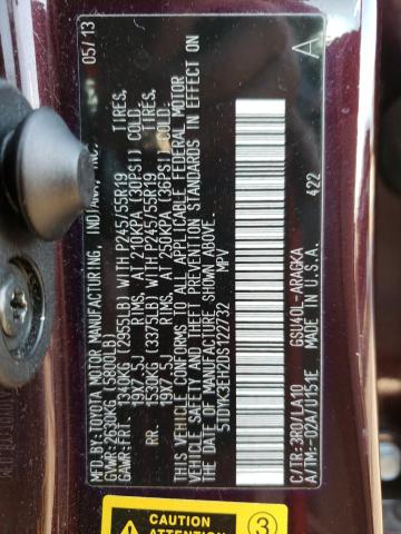 Photo 10 from auction – 2013 TOYOTA HIGHLANDER with VIN 5TDYK3EH2DS122732