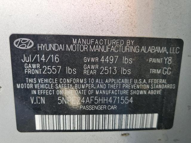 Photo 10 from auction – 2017 HYUNDAI SONATA SE with VIN 5NPE24AF5HH471554