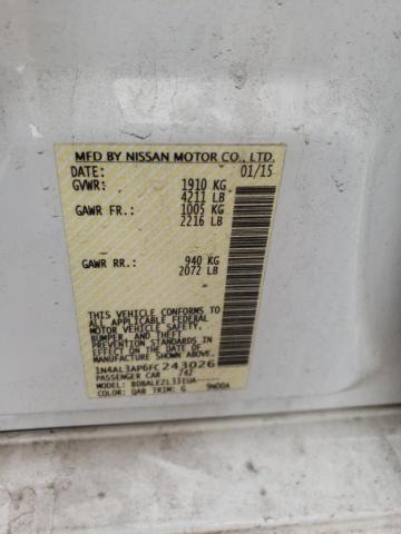 Photo 10 from auction – 2015 NISSAN ALTIMA 2.5 with VIN 1N4AL3AP6FC243026