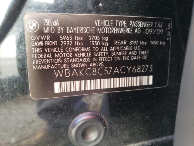 Photo 10 from auction – 2010 BMW 750 LI XDR with VIN WBAKC8C57ACY68273