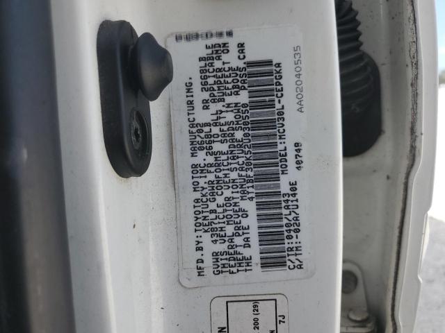 Photo 10 from auction – 2002 TOYOTA CAMRY LE with VIN 4T1BF30K52U030550